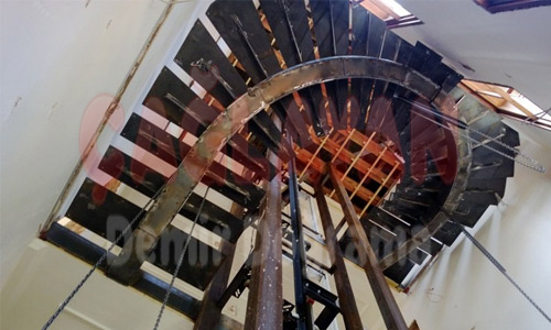 omurgali merdiven, merdiven yapimi, ferforje merdiven